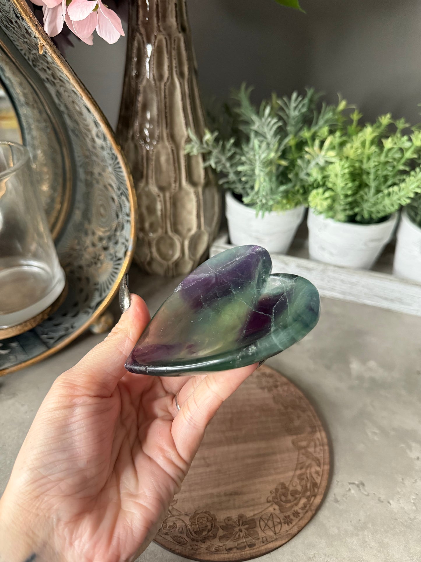 Fluorite Heart Bowl