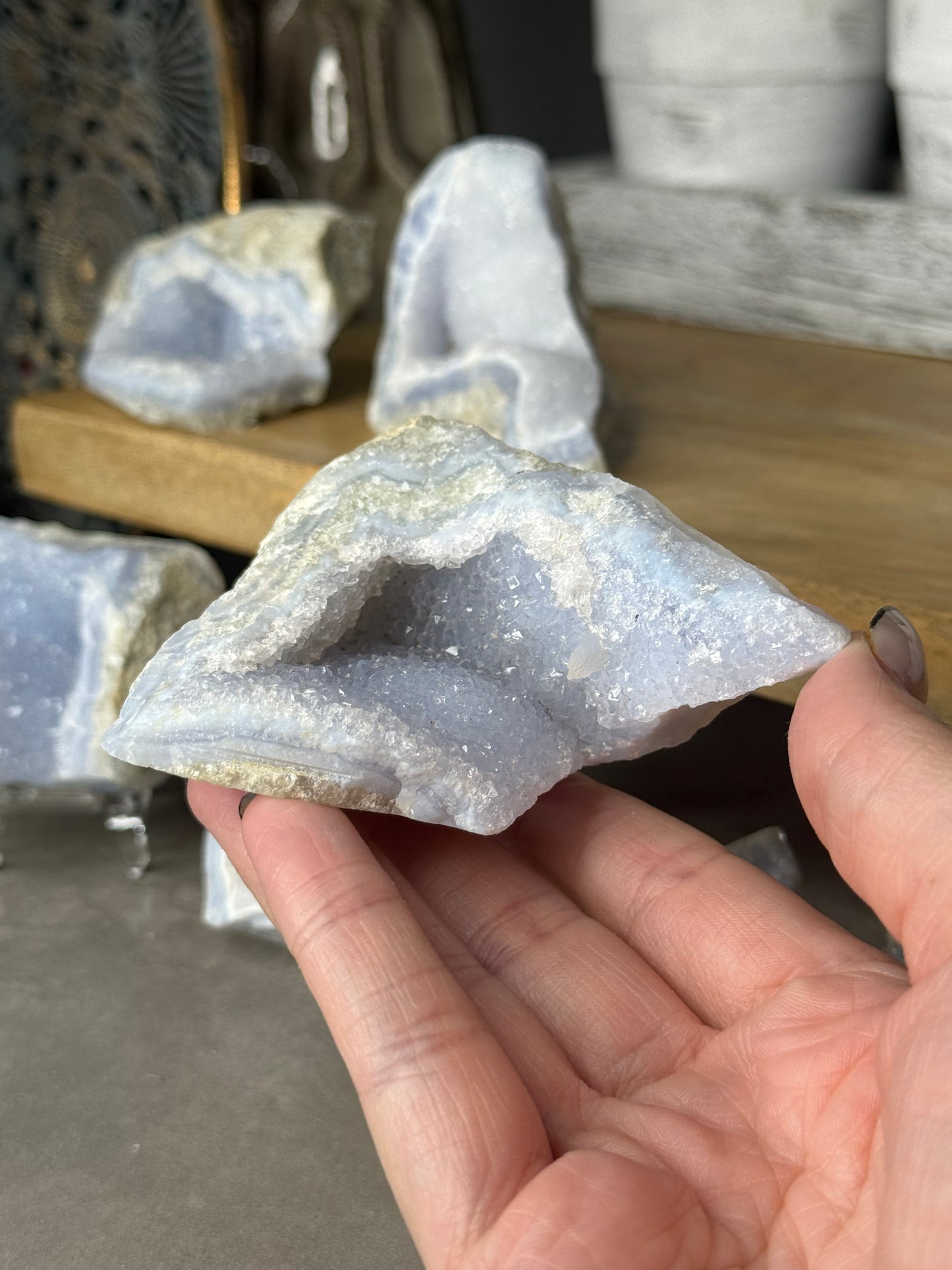 Blue Lace Agate Crystal Specimens