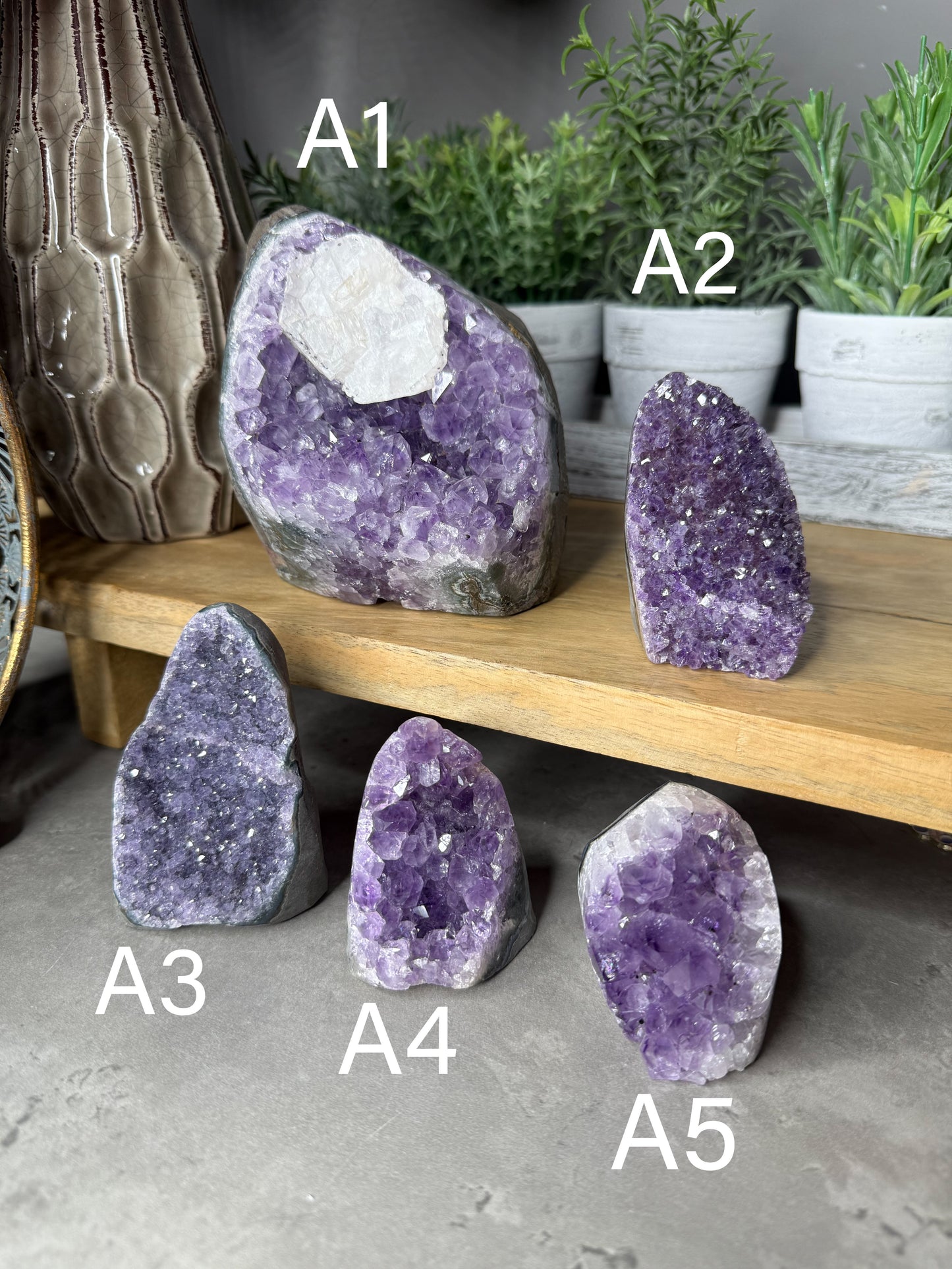 Amethyst Crystal Cut Base