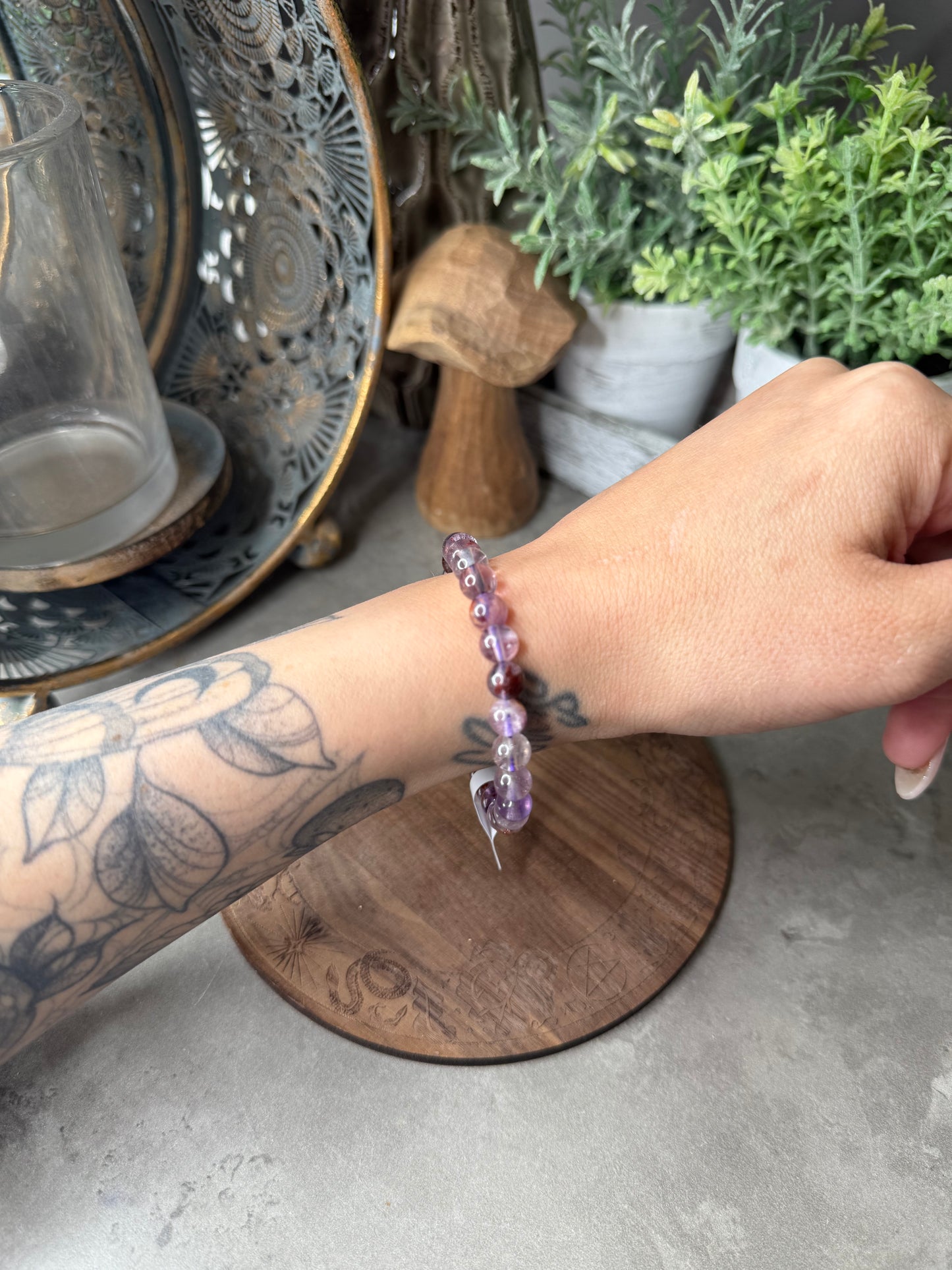 Purple Garden Quartz Crystal Bracelet