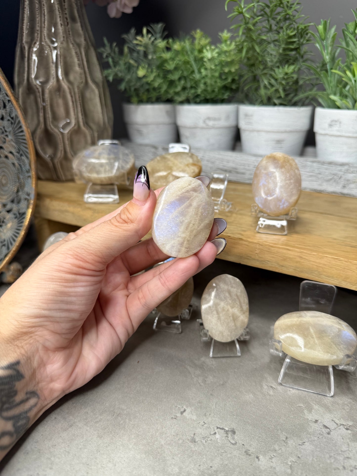 Moonstone Crystal Palmstones