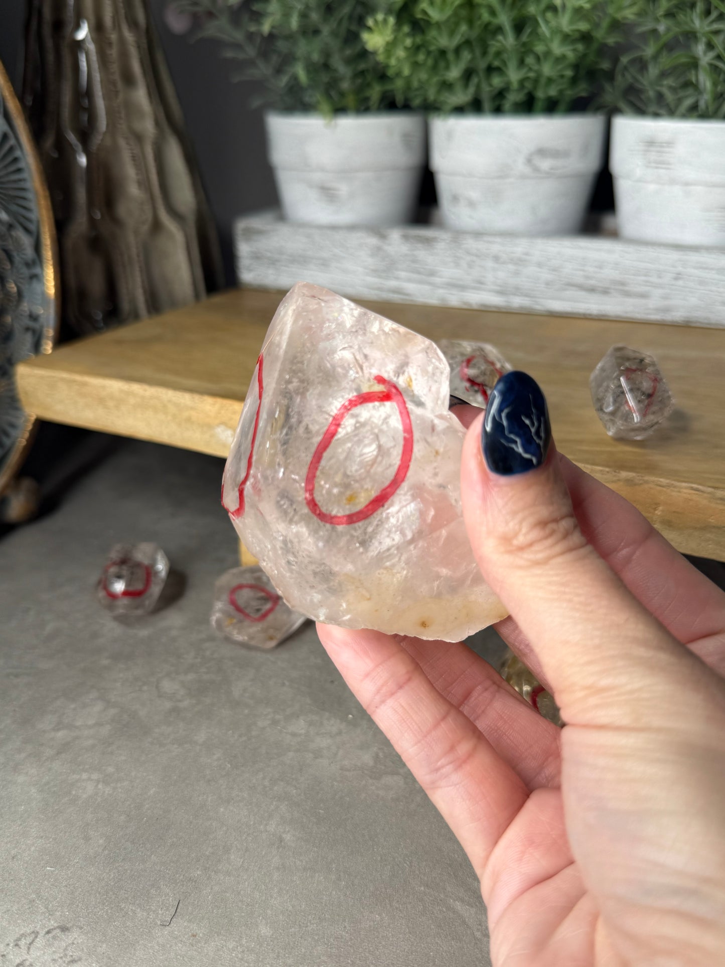 Visible Enhydro Quartz Crystal Freeforms