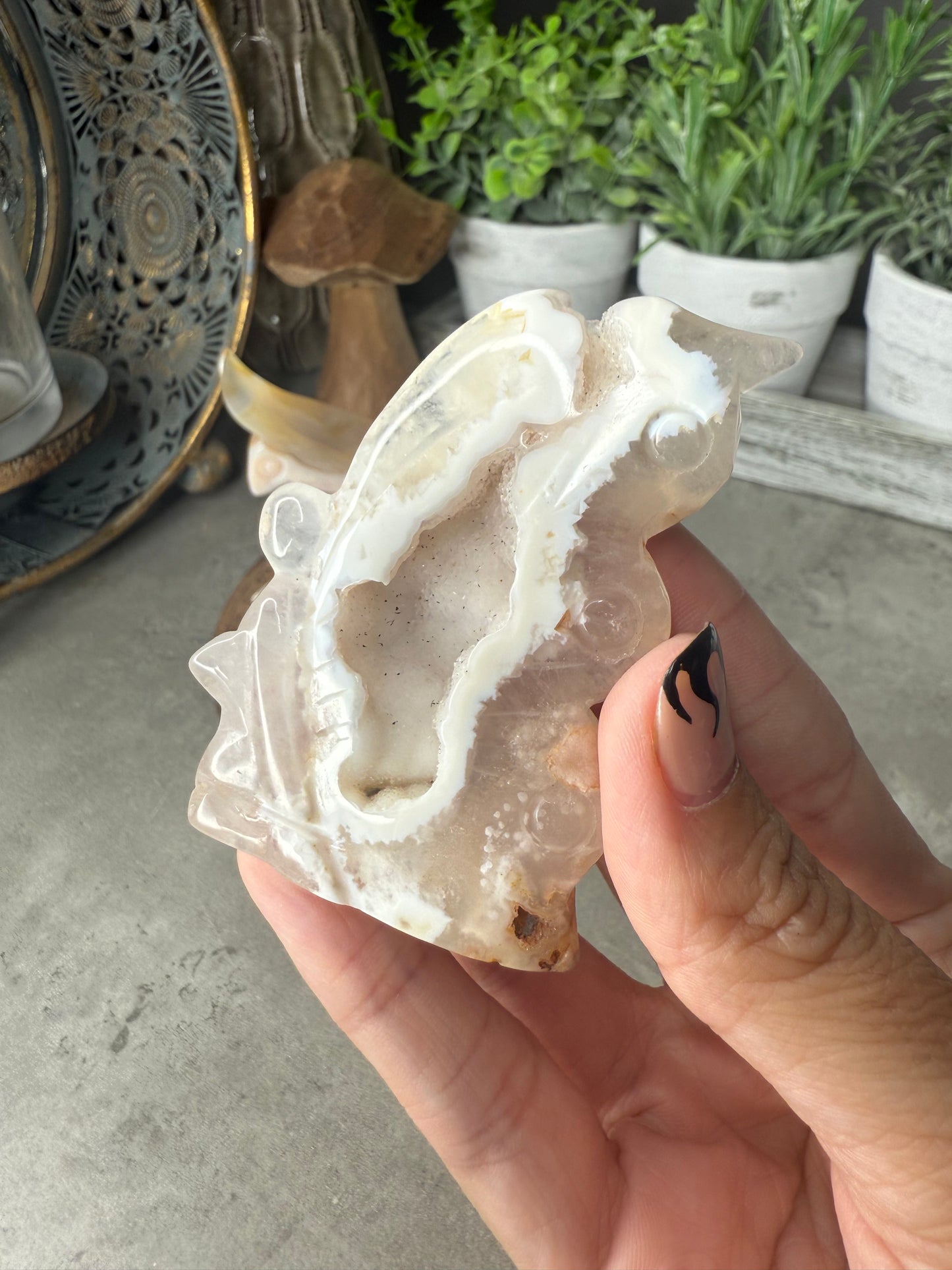 Druzy Agate Sitting Fairy Small Crystal Carvings