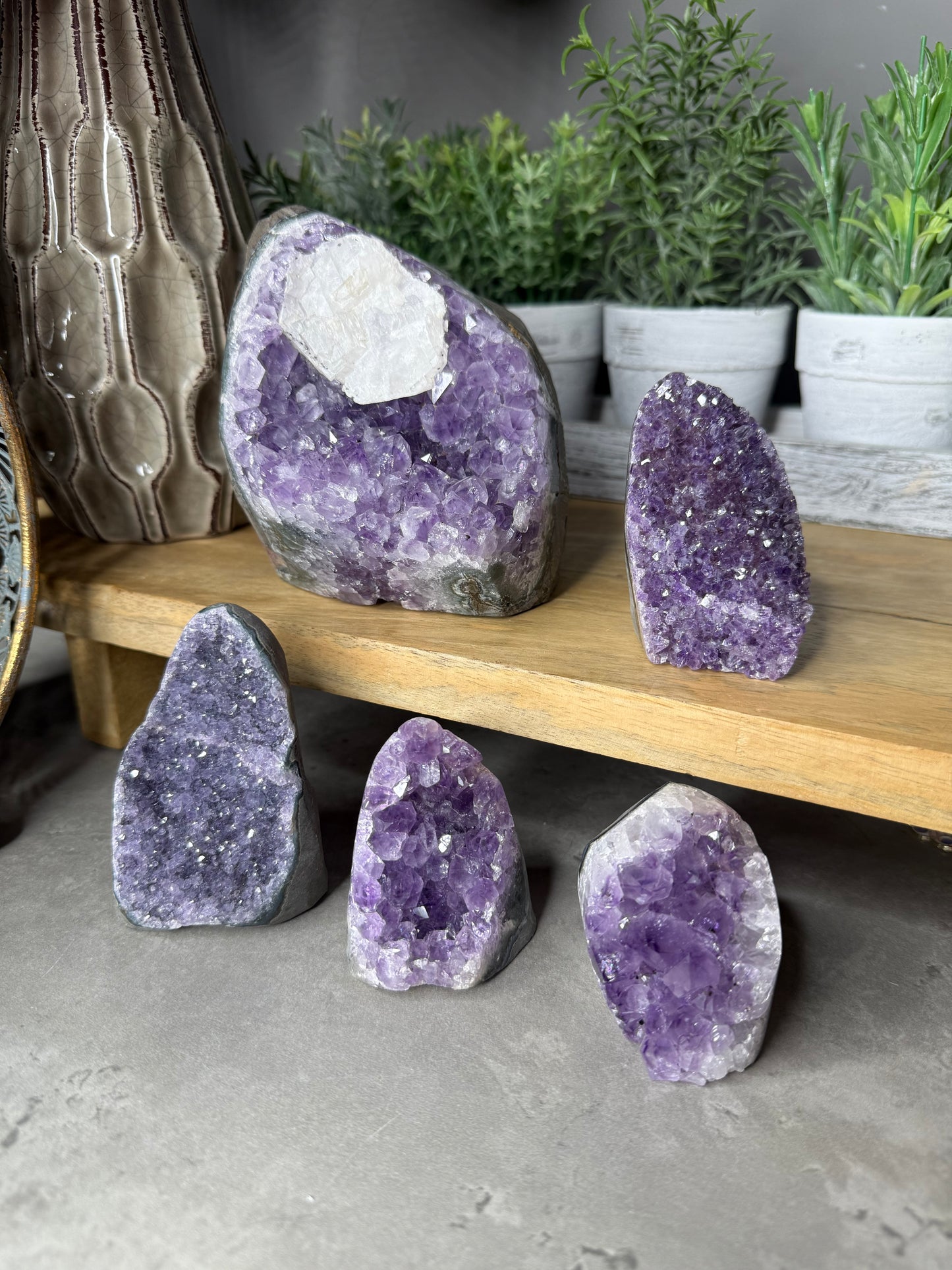 Amethyst Crystal Cut Base