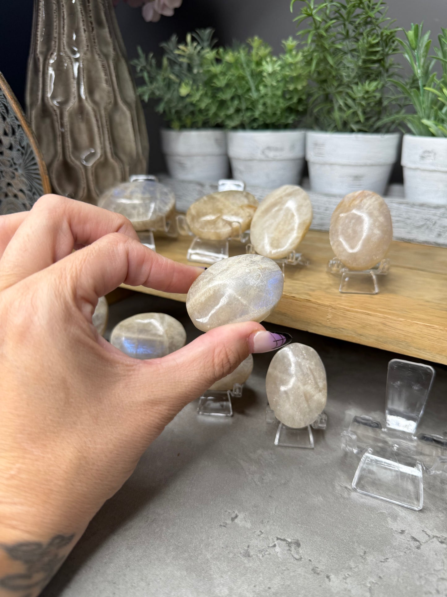 Moonstone Crystal Palmstones