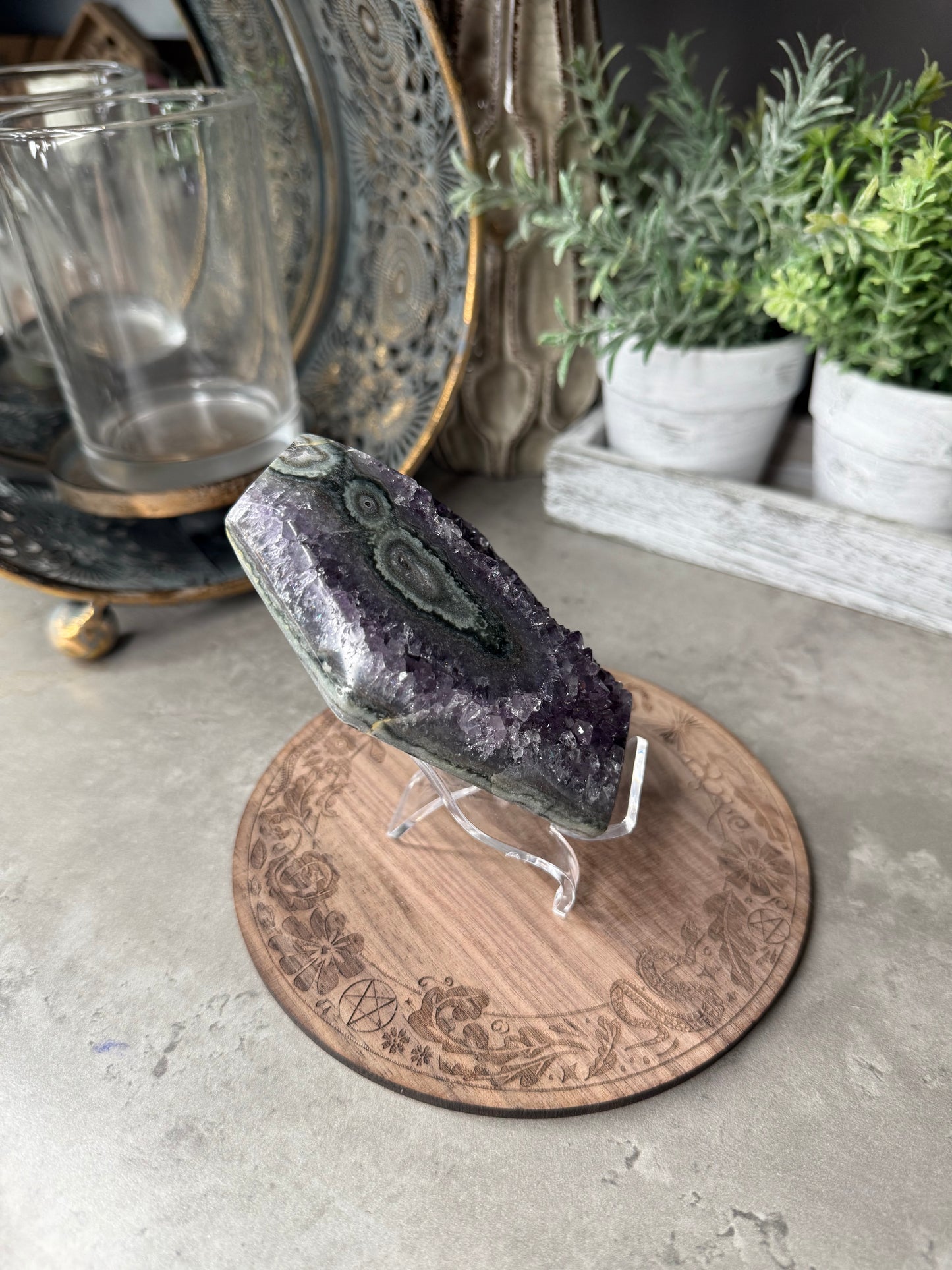 Druzy Coffin Amethyst