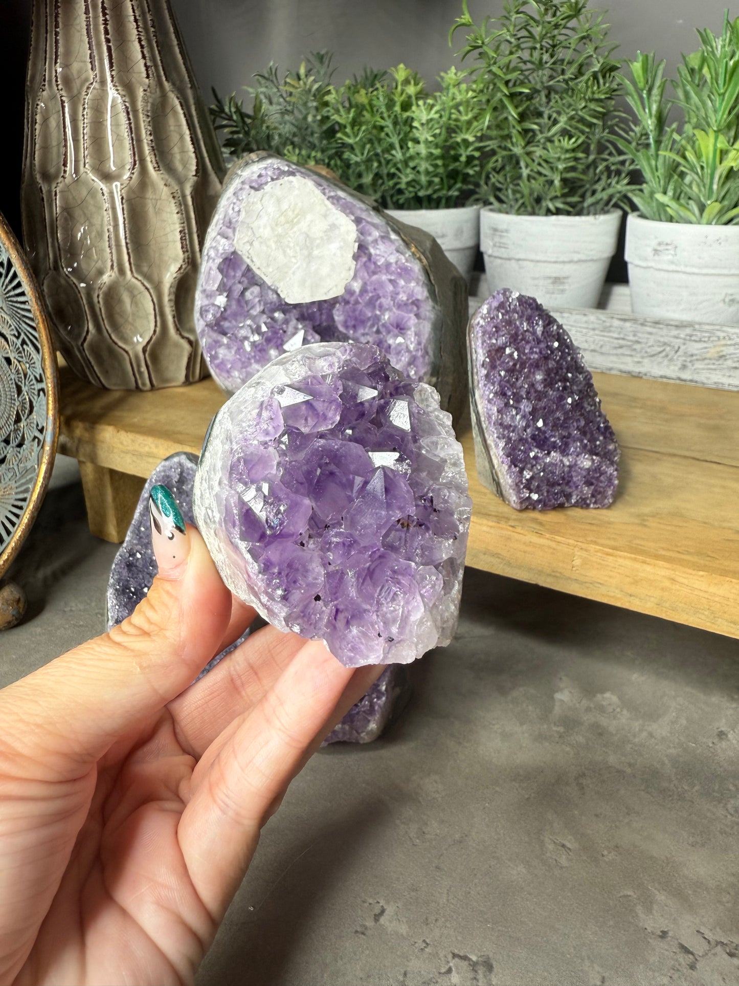 Amethyst Crystal Cut Base