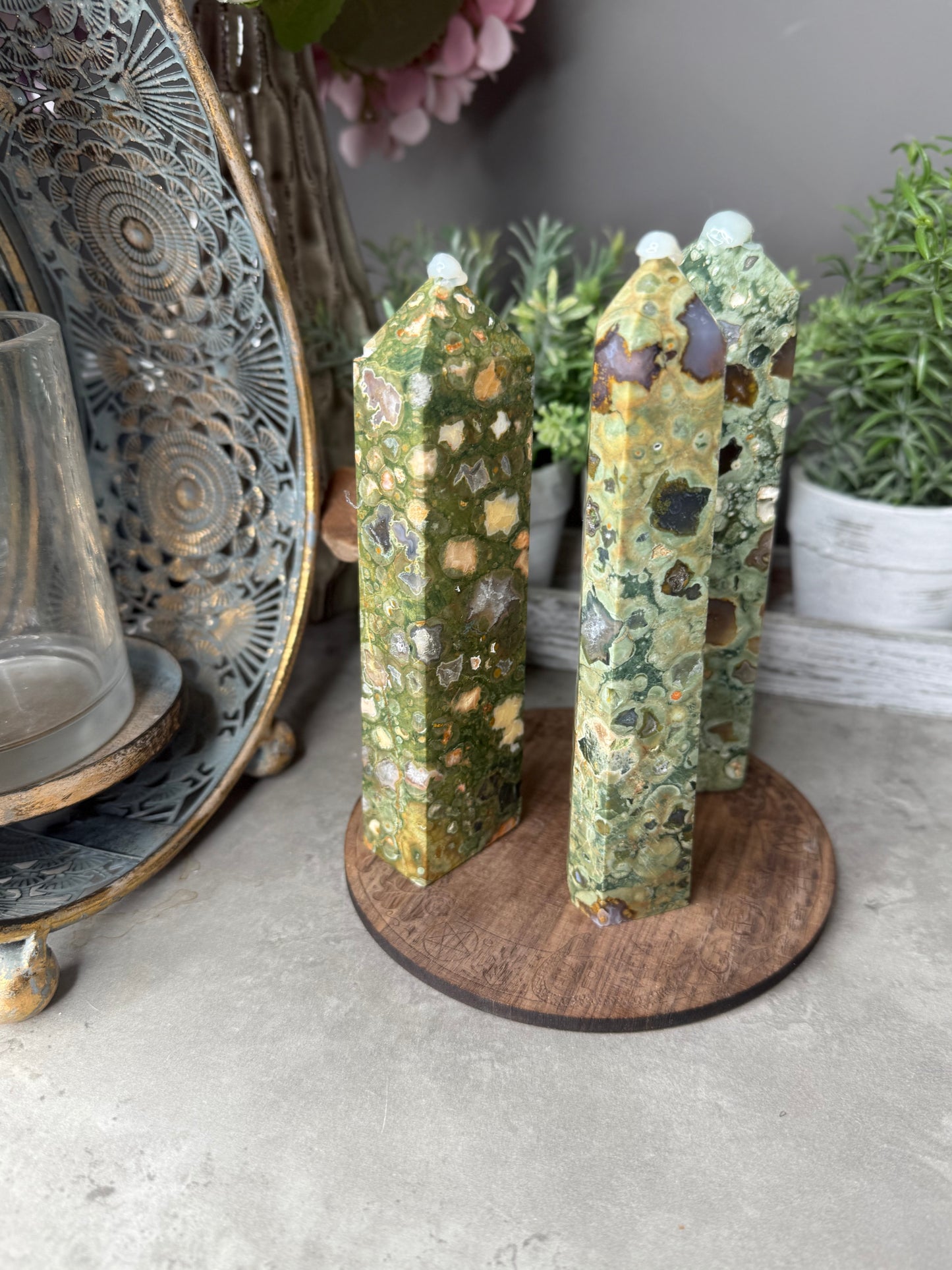 Rainforest Jasper Crystal Towers