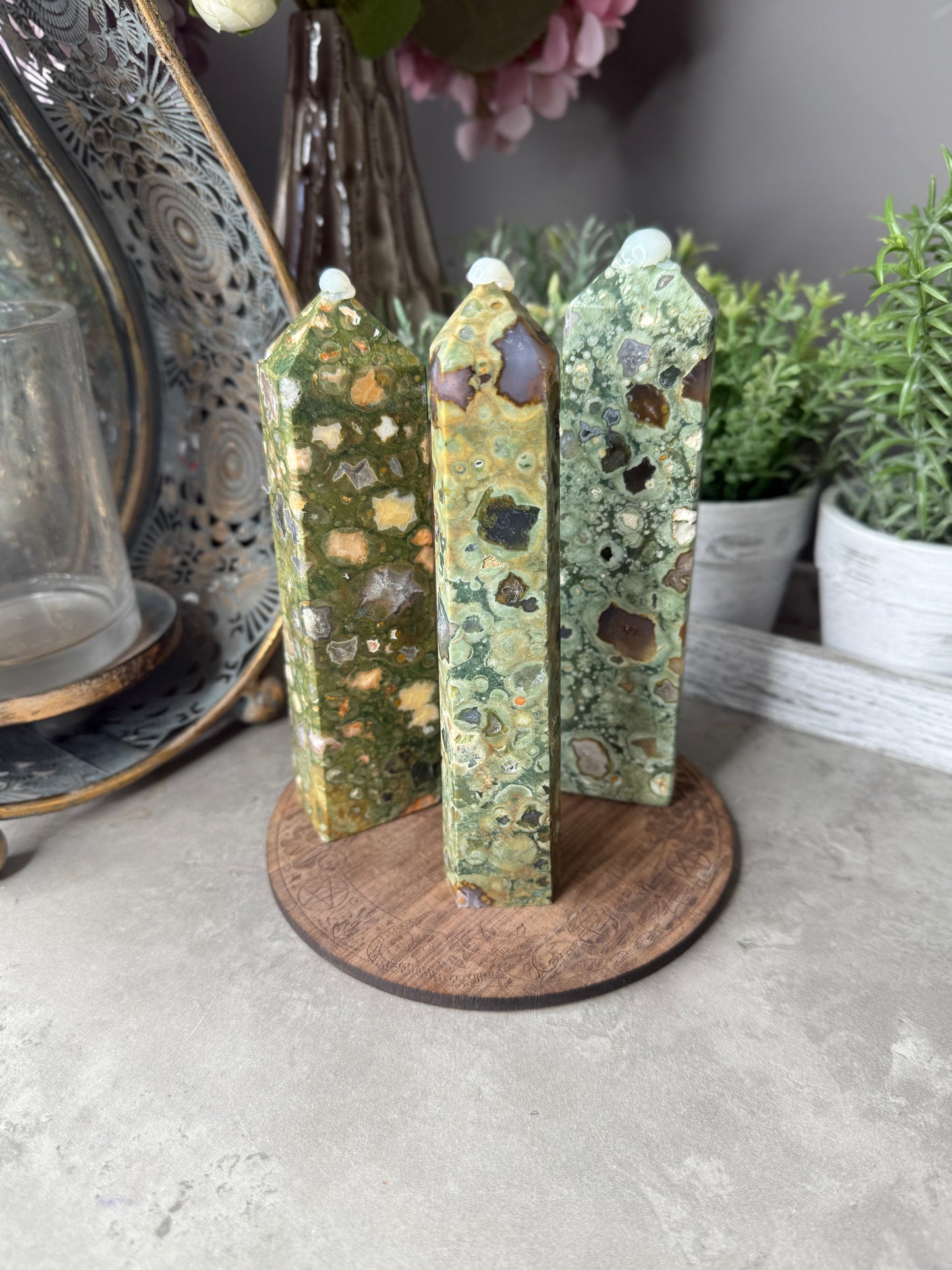 Rainforest Jasper Crystal Towers