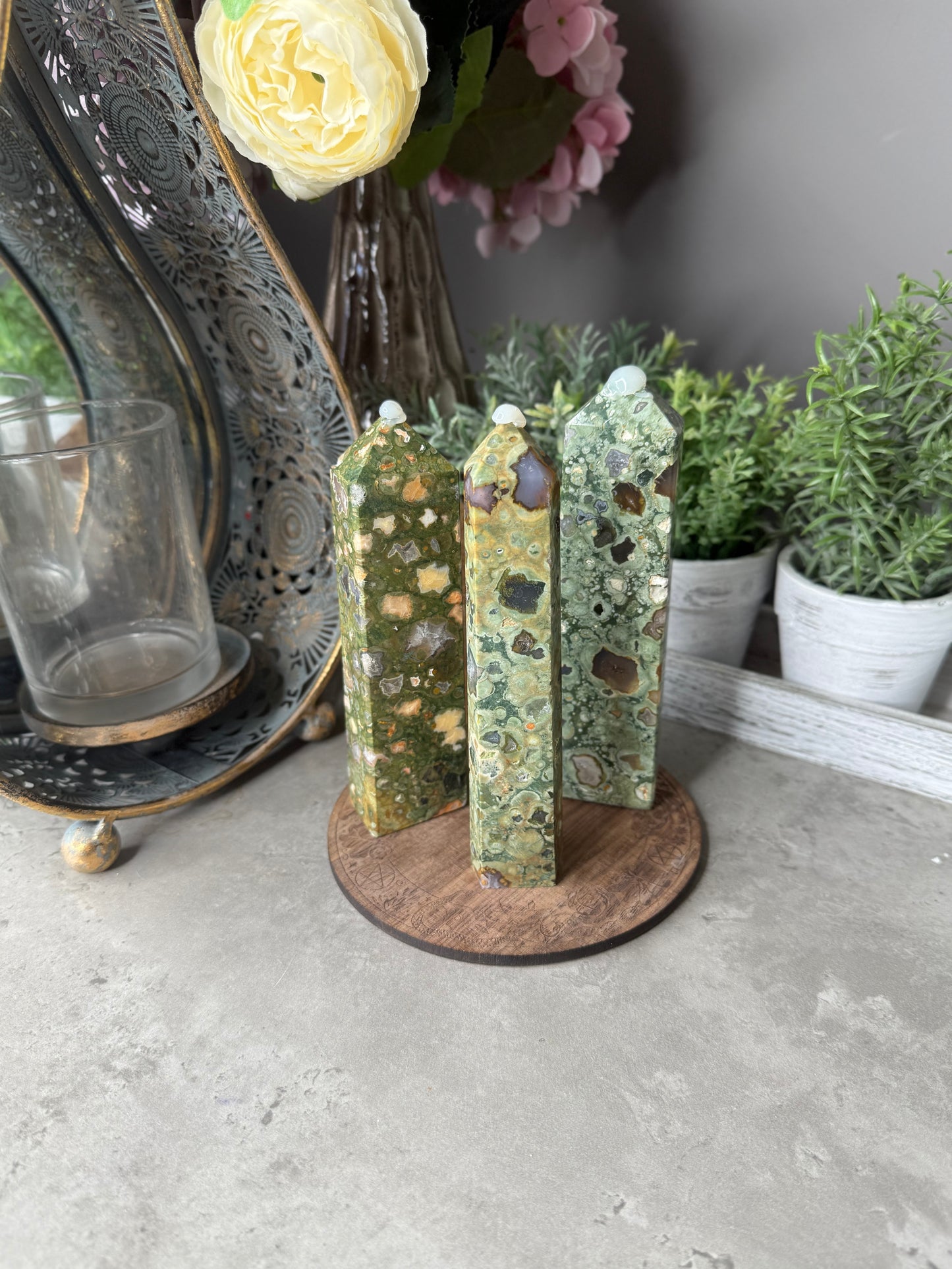 Rainforest Jasper Crystal Towers