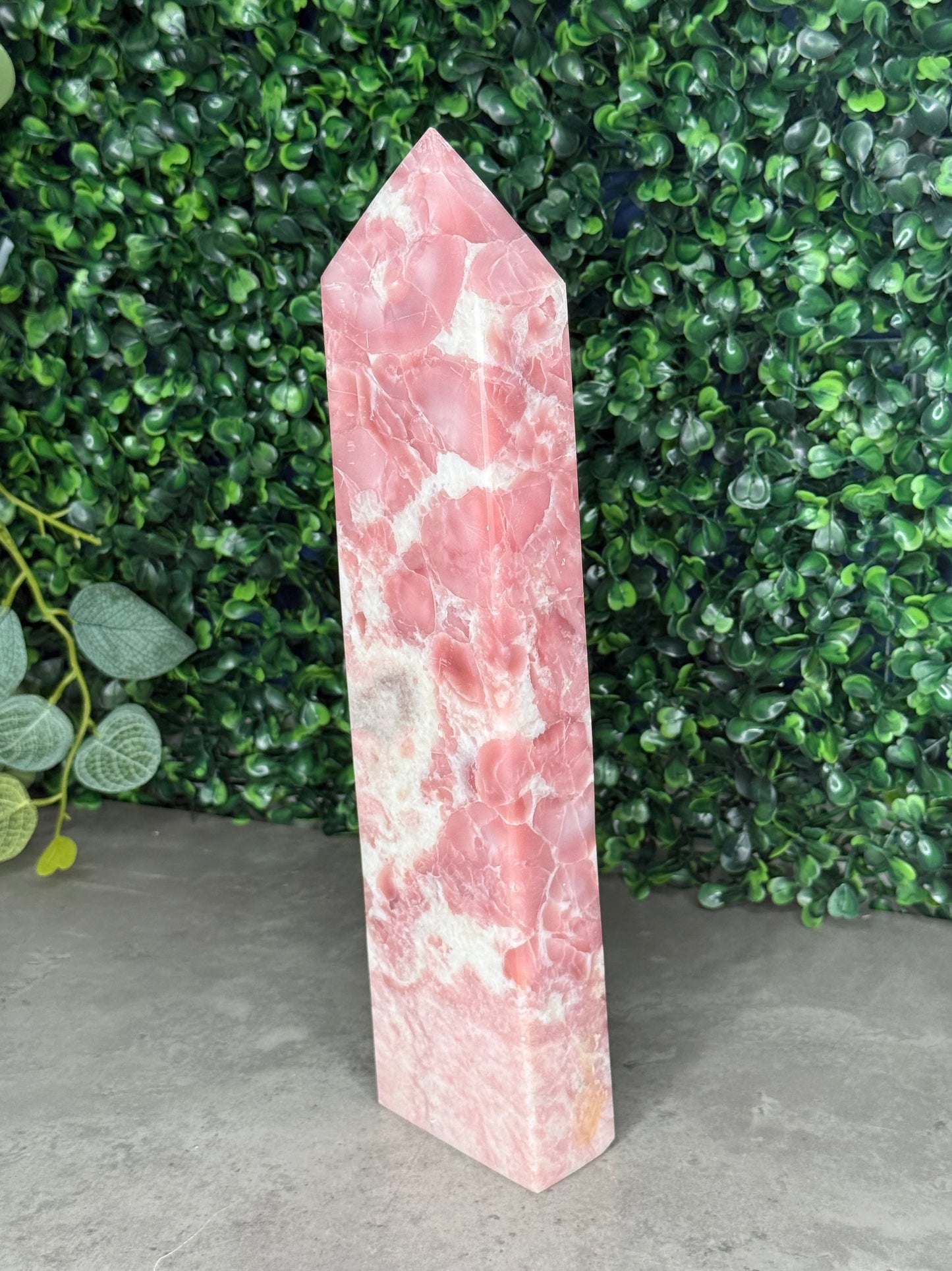 XL Pink Opal Tower Crystal Carving 1.8kg