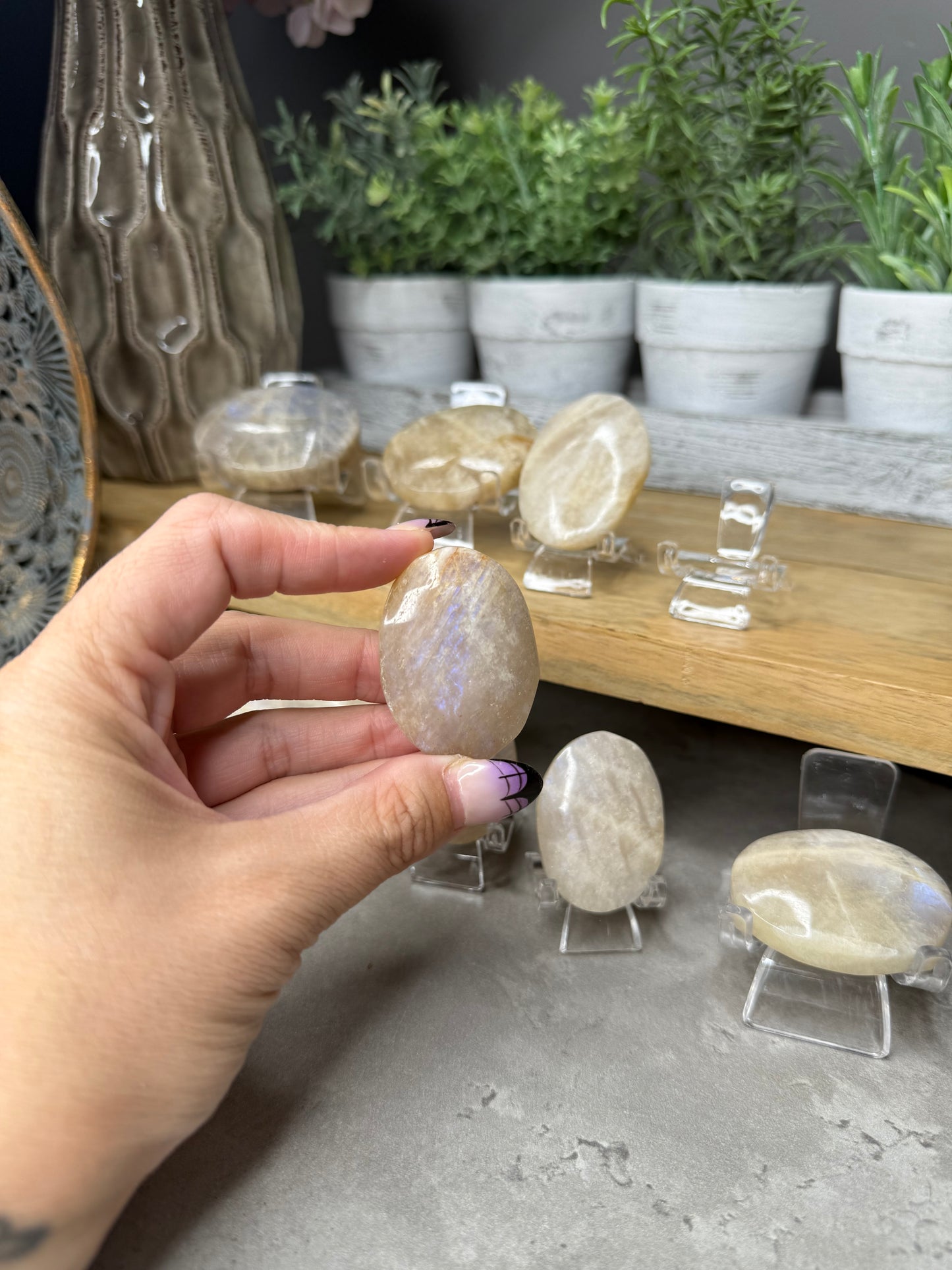 Moonstone Crystal Palmstones