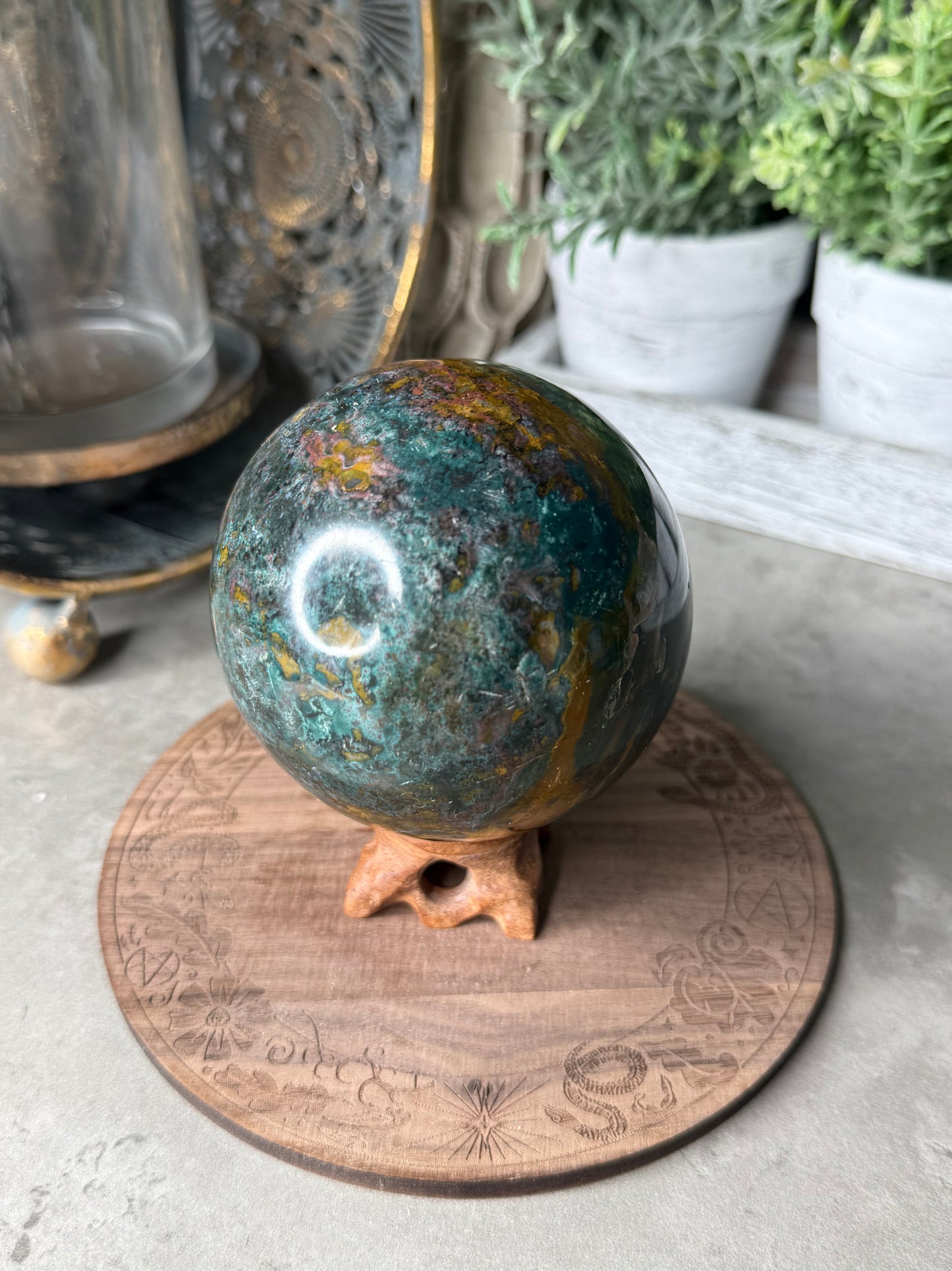 Sea Jasper Sphere