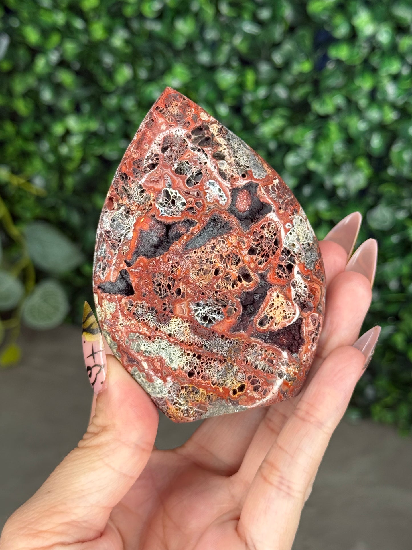 Red Marcasite Teardrop A