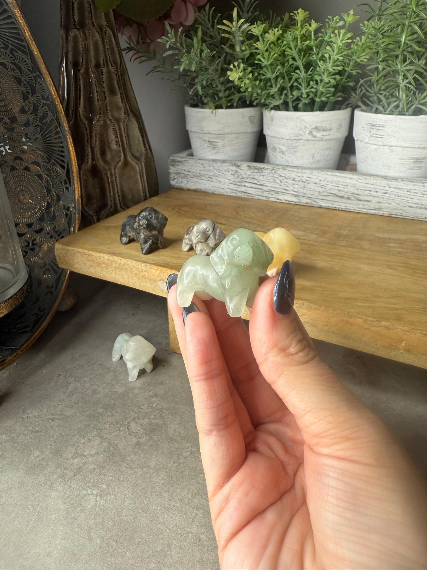Sausage Dog Mini Crystal Carvings