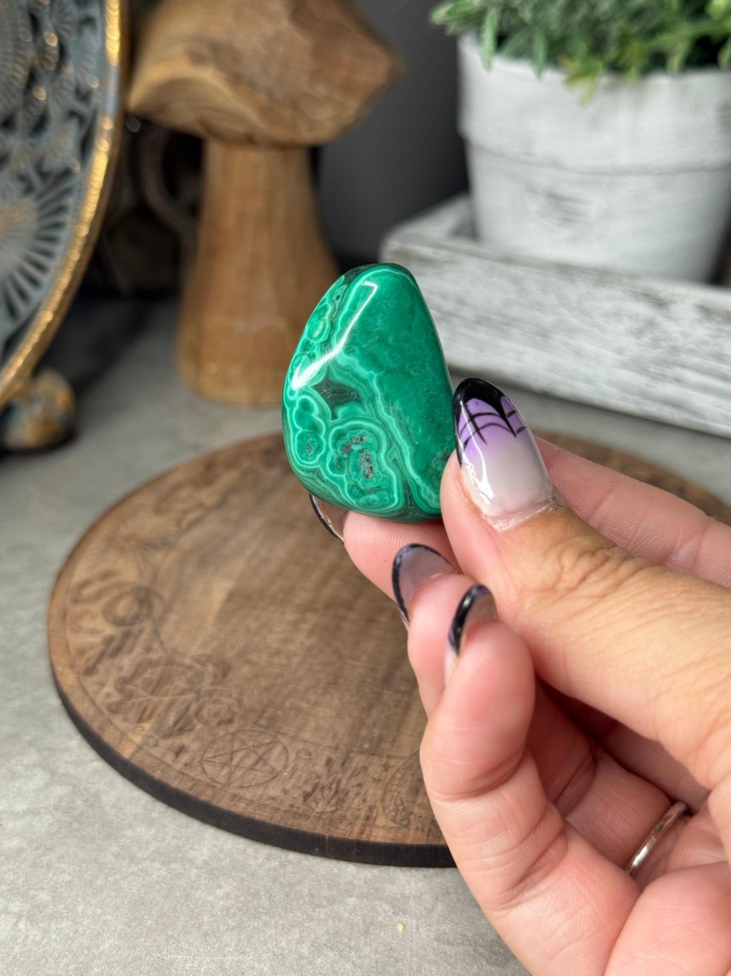 Malachite Crystal Tumbles
