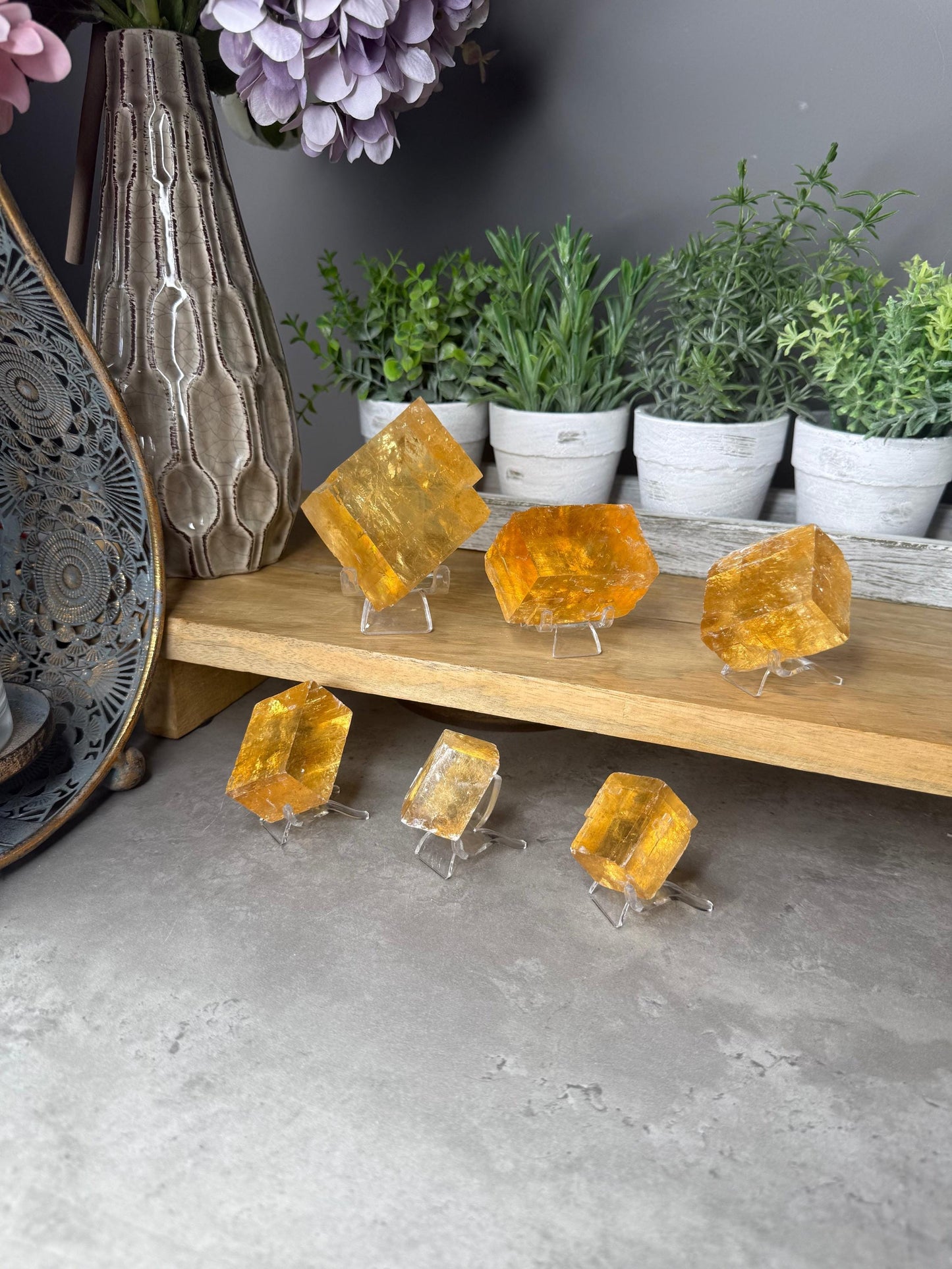 AAA Raw Optical Honey Calcite Crystals