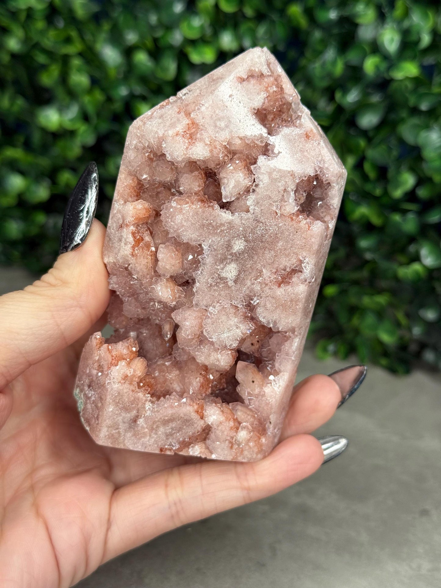 Pink Amethyst Druzy Crystal Towers