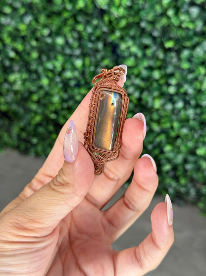 Wire Wrapped Labradorite Pendant from Indonesia