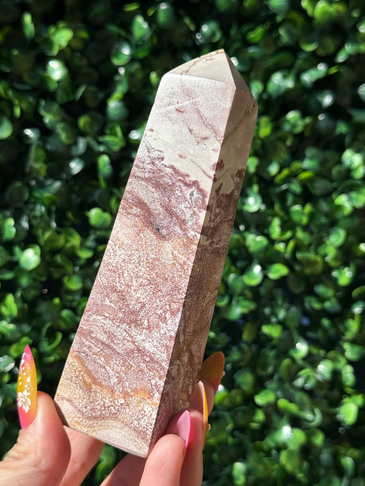 Pink Picture Jasper Crystal Towers - Indonesia