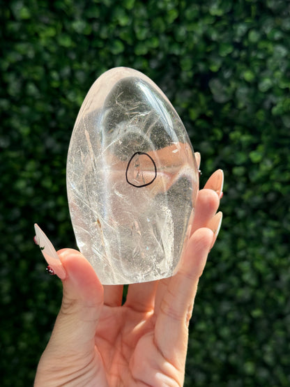 Rare Polished Enhydro Clear Quartz Freeform - Imperfect