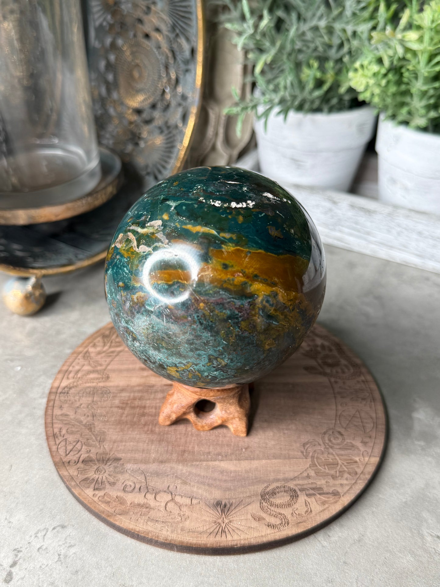 Sea Jasper Sphere