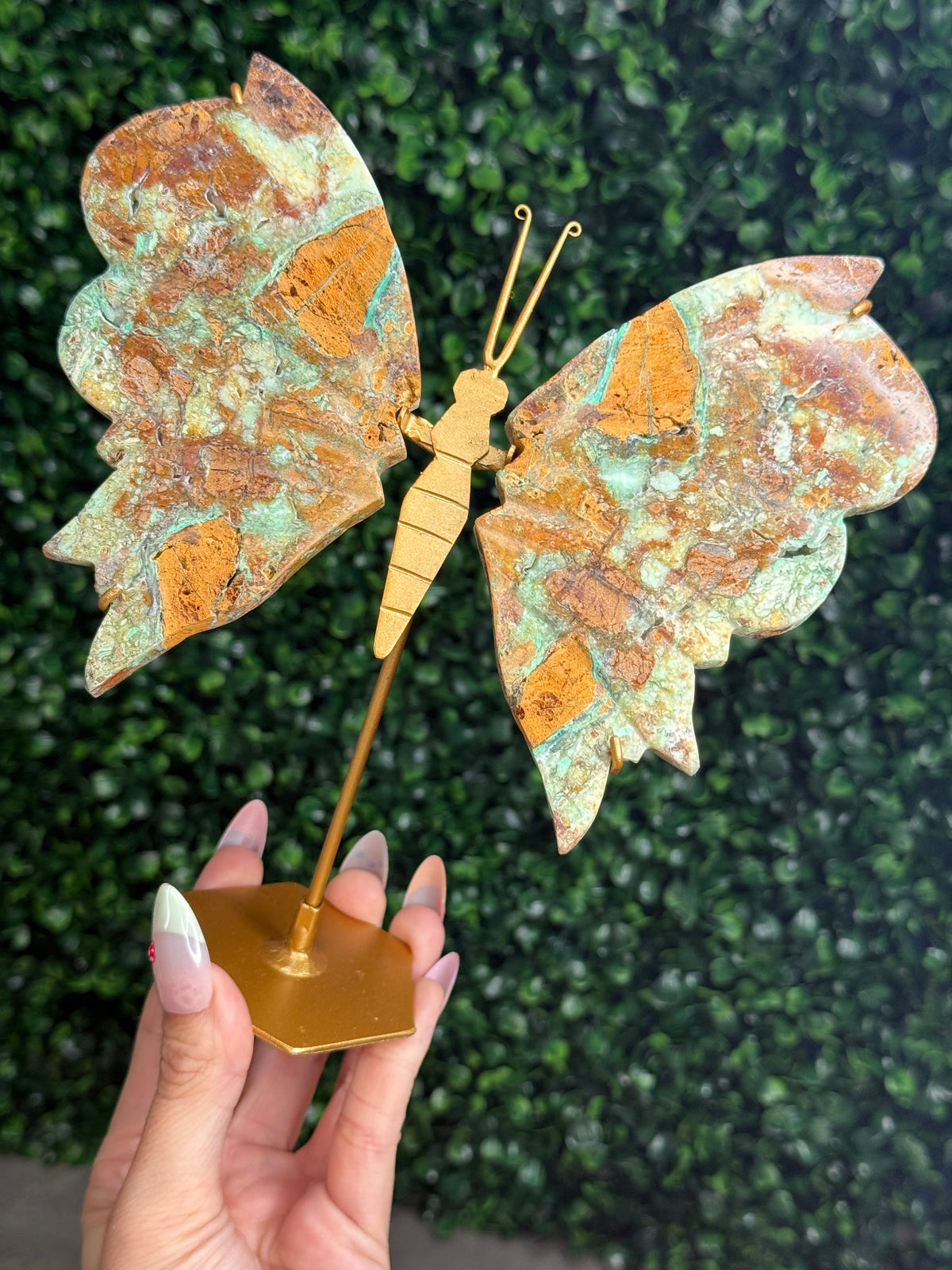 Smithsonite Butterfly Wings Crystal Carving - Indonesia