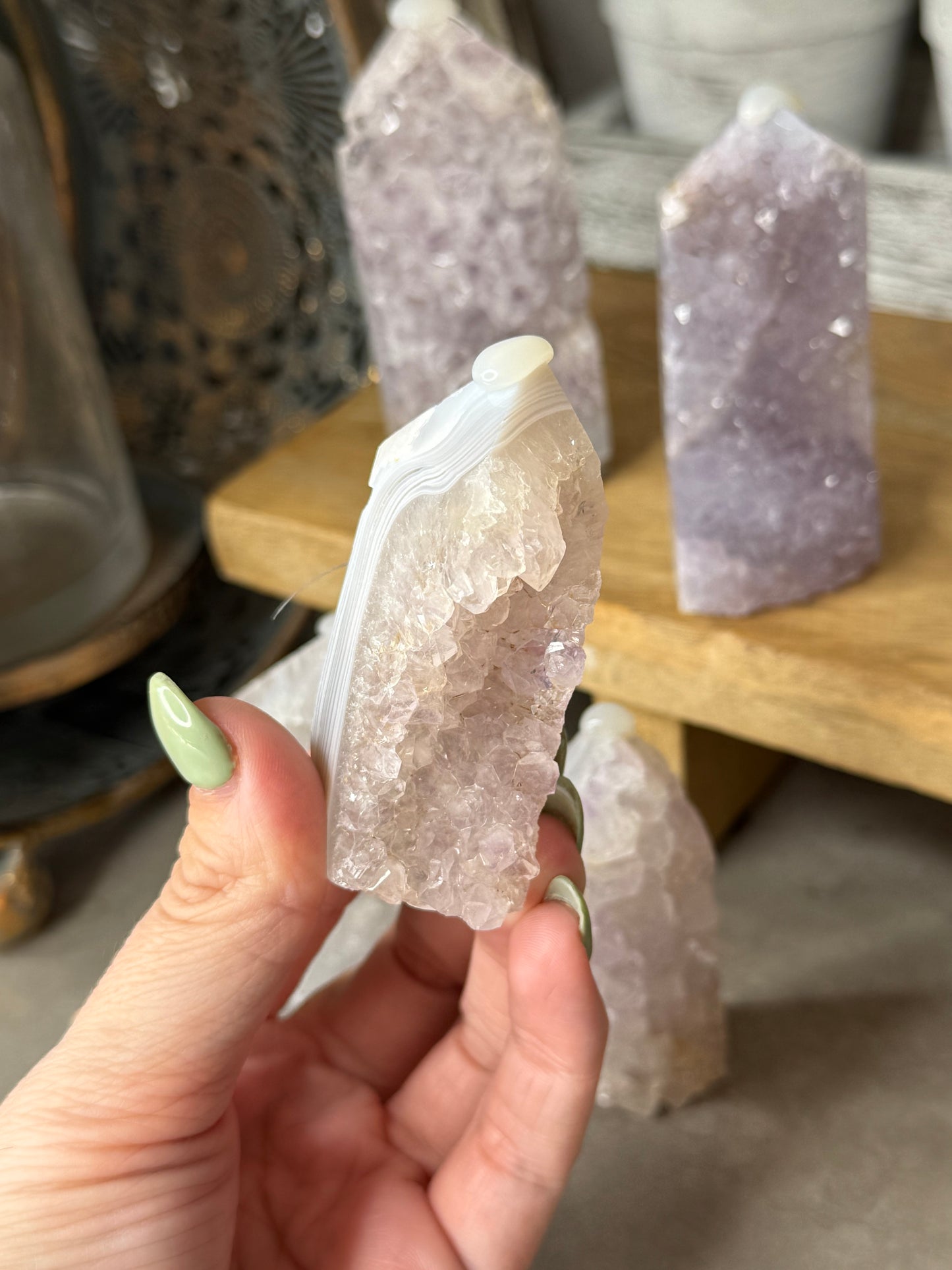 Druzy Raw Agate Crystal Towers