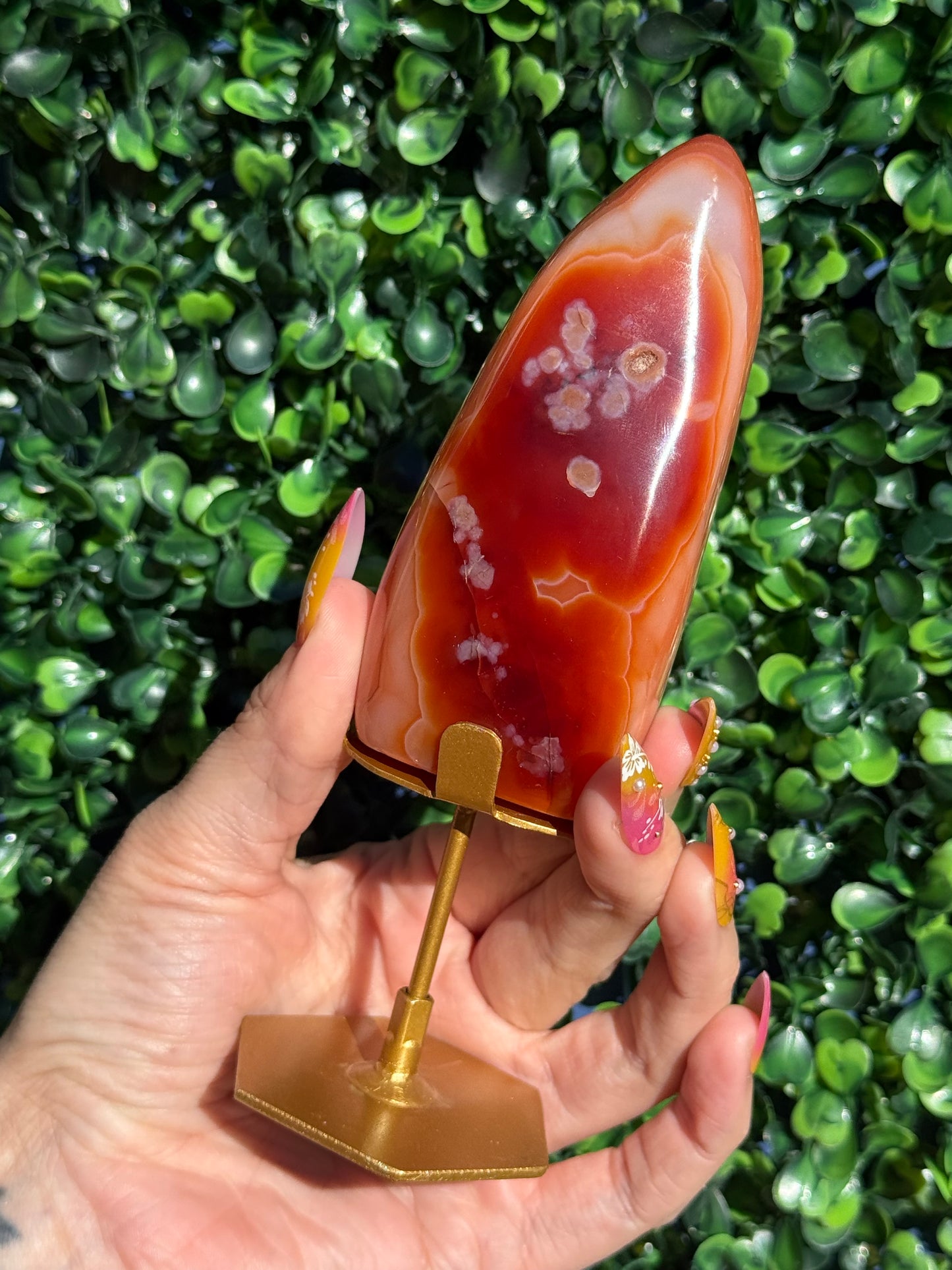 Carnelian Freeform Crystal Carvings - Indonesia