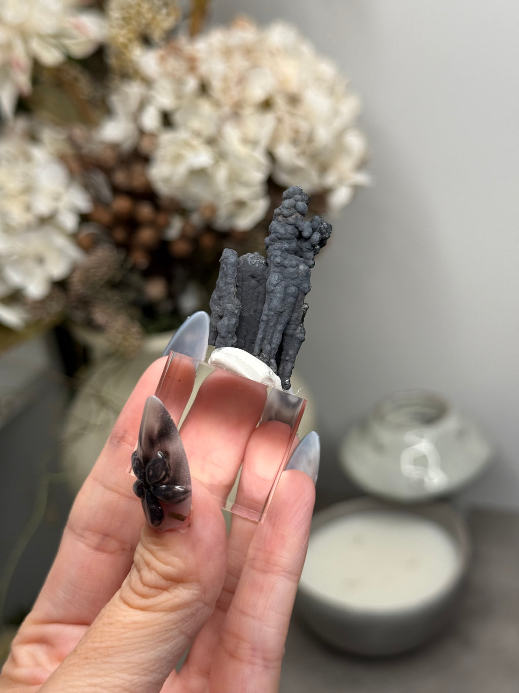Goethite Stalactites with Calcite from Aouz, Er Rachidia Province, Morocco - H