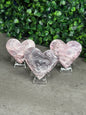Purple Mica Hearts Crystal Carvings