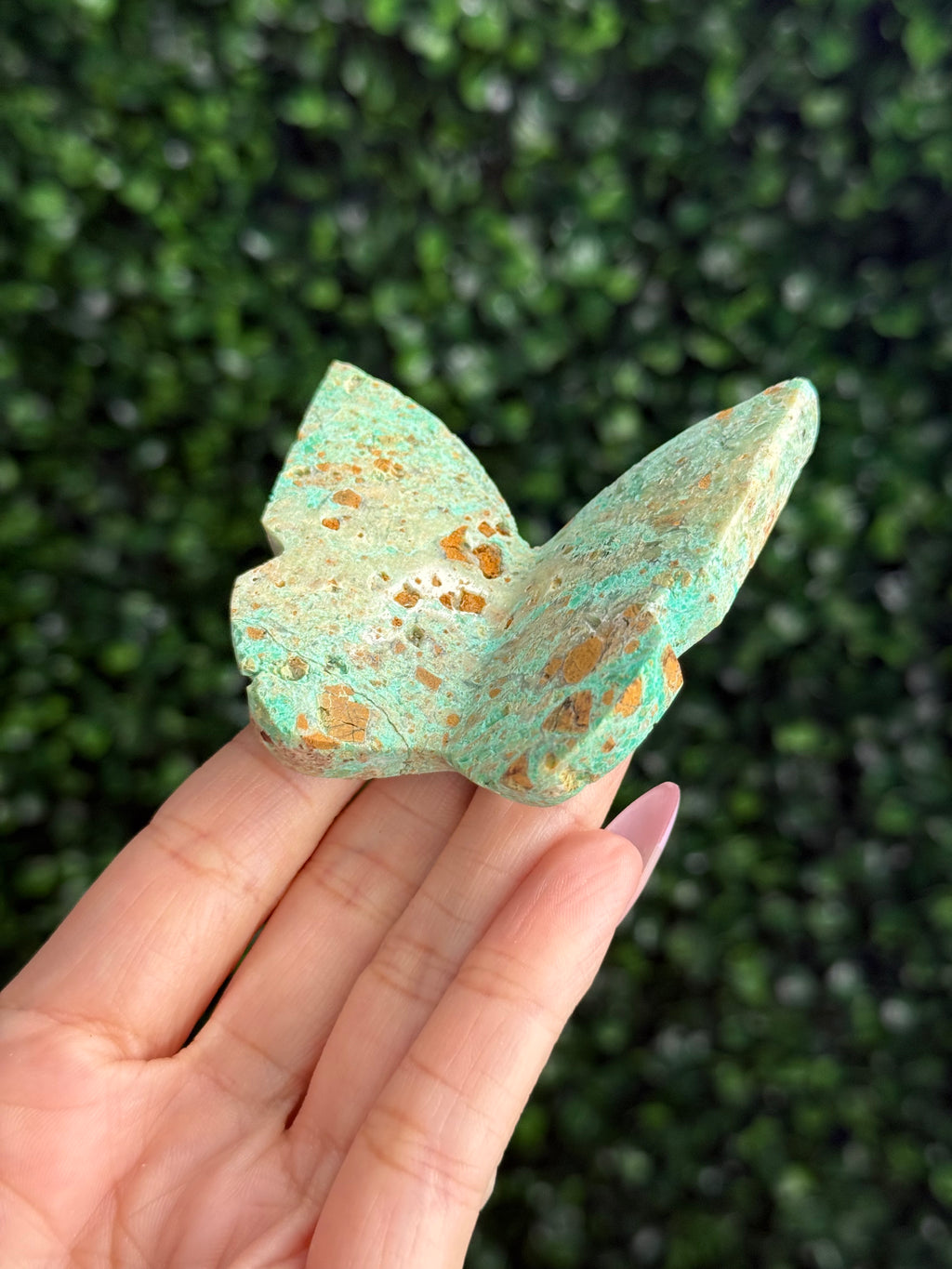 Smithsonite 3D Butterfly Crystal Carving - Indonesia - B