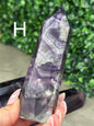 Dark and Moody Flourite Towers Crystal Carvings Imperfect