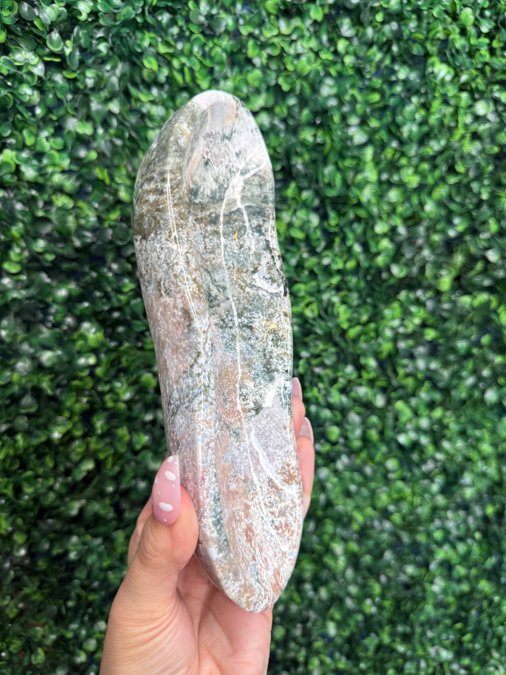 Pink Ocean Jasper Bowl 525g Madagascar