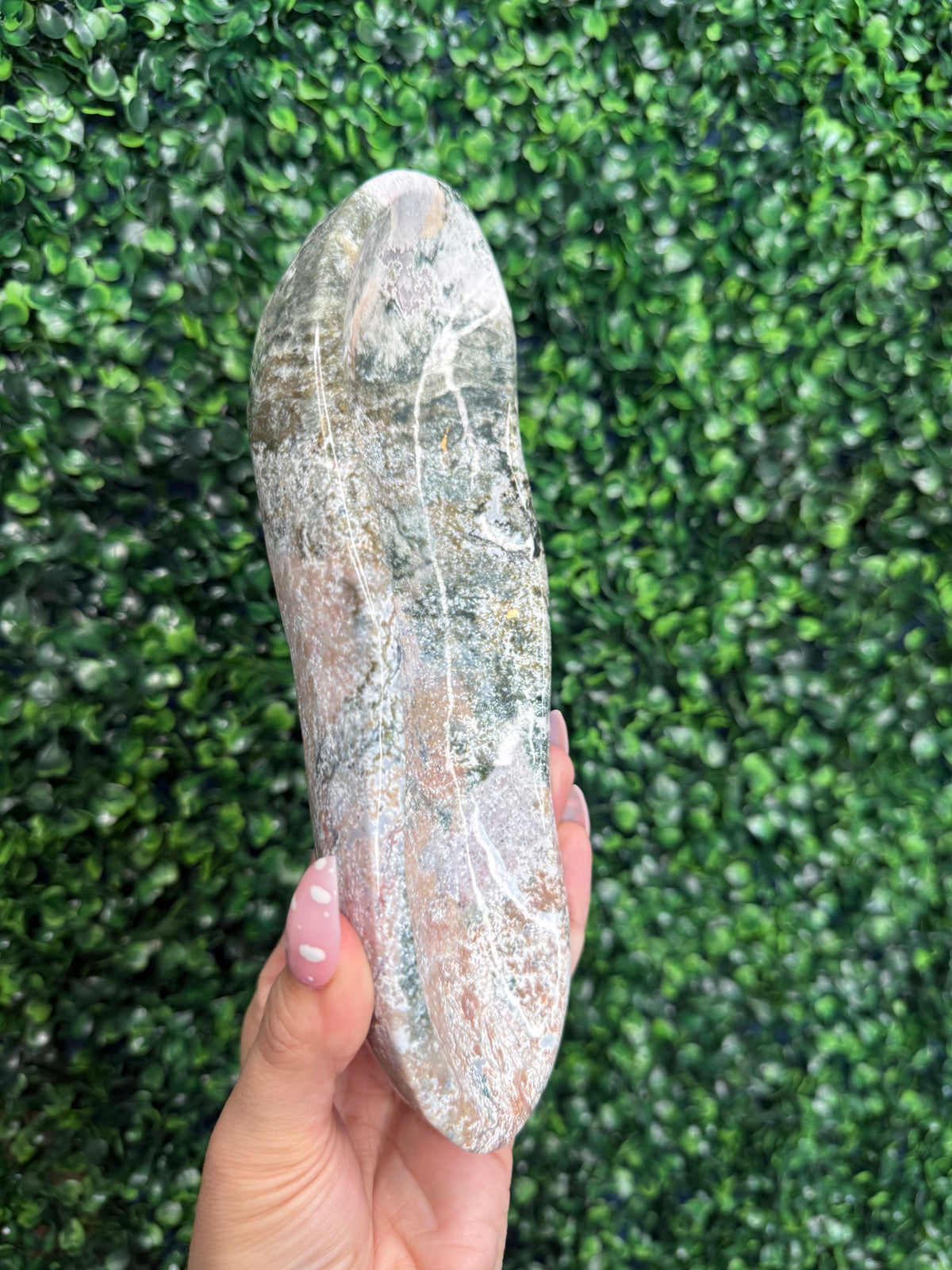 Pink Ocean Jasper Bowl 525g Madagascar