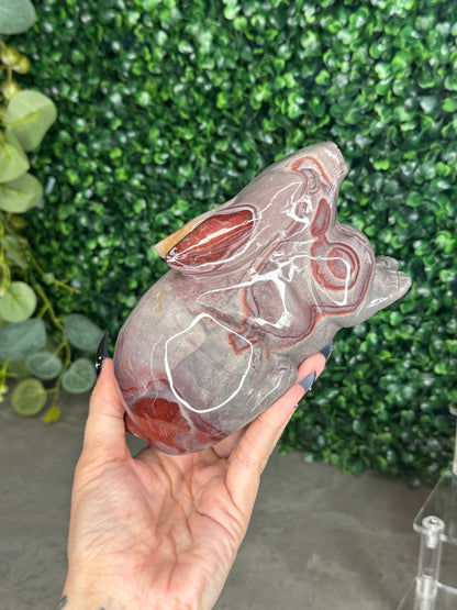 Picture Jasper Large Bunny Rabbit Carving