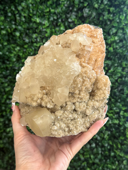 Calcite on Heulandite, India 1.8kg