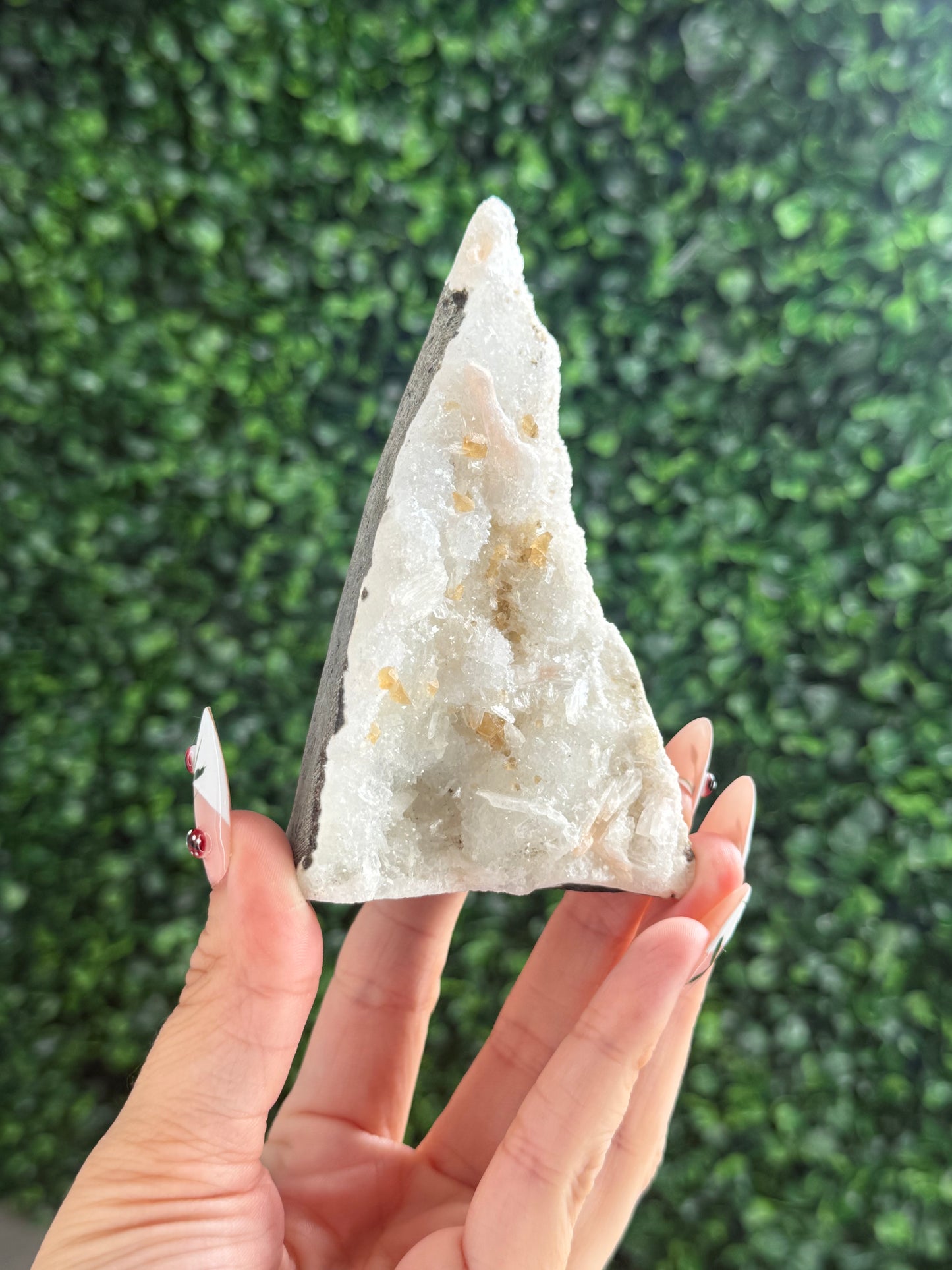 Golden Calcite with Stilbite on Heulandite - 221g