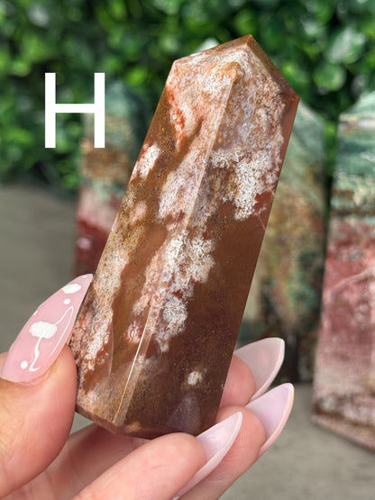 Unicorn Jasper Towers Crystal Carvings
