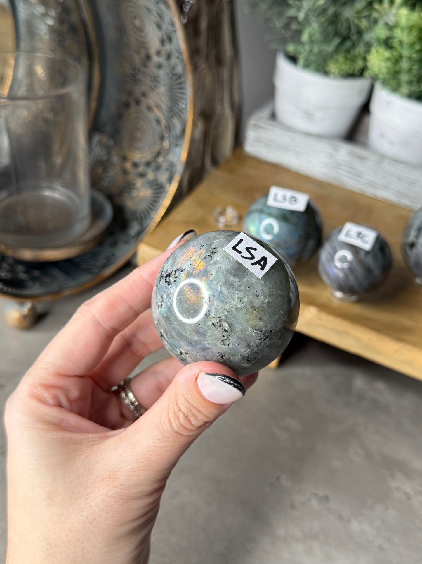 Labradorite Spheres A - D