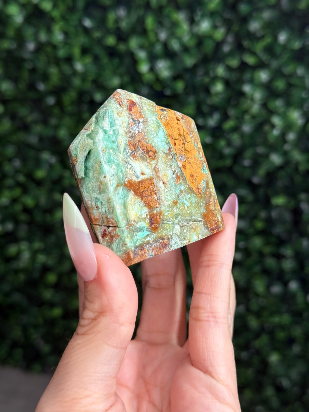 Smithsonite Domino Tower Crystal Carving - Indonesia - A