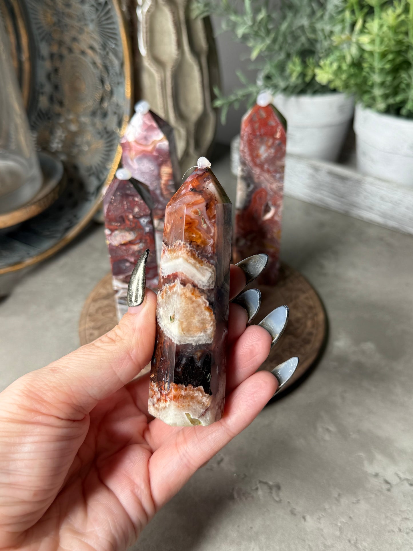 Mexican Lace Agate Towers