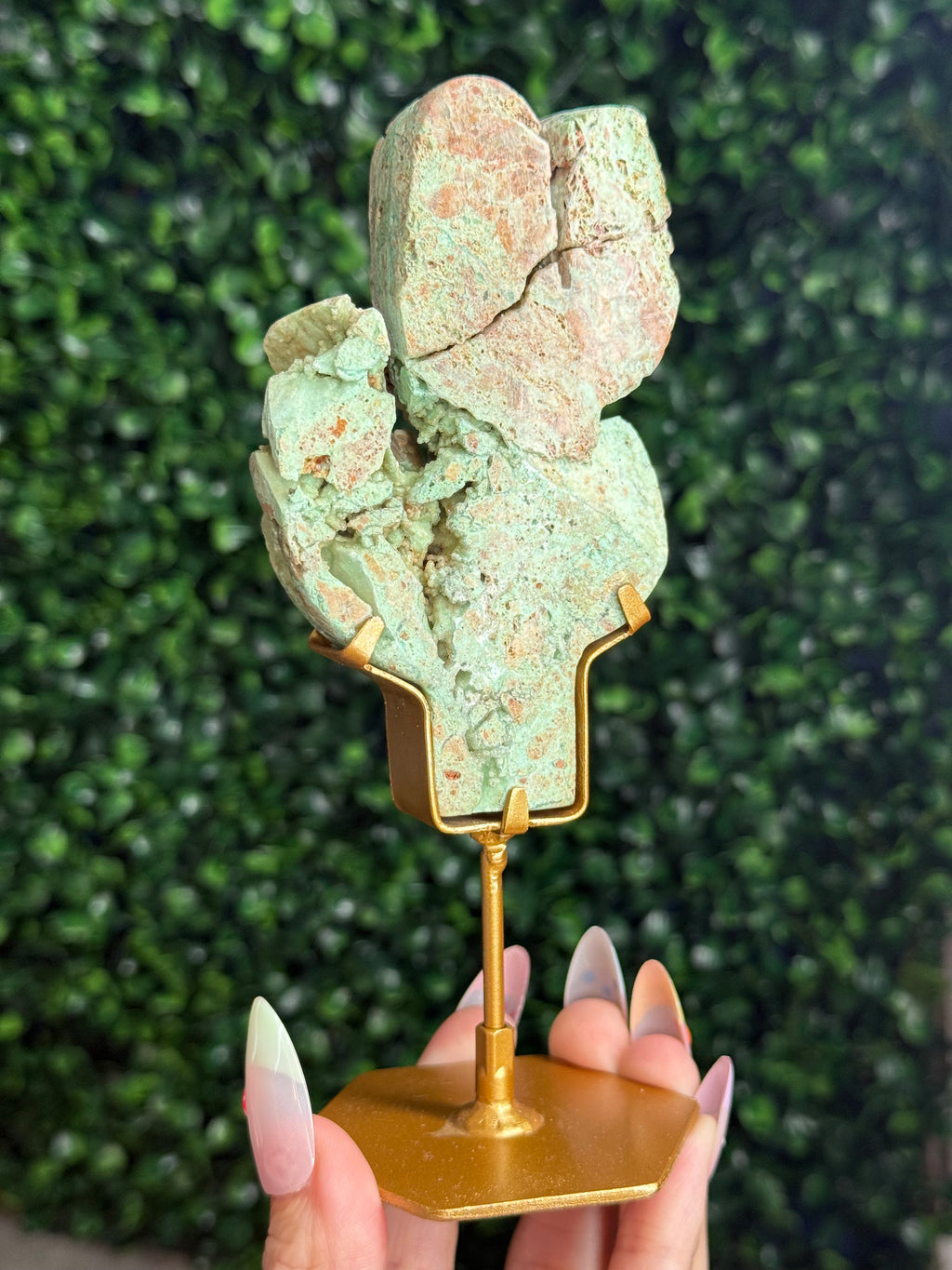 Smithsonite Cactus Crystal Carving - Indonesia - F