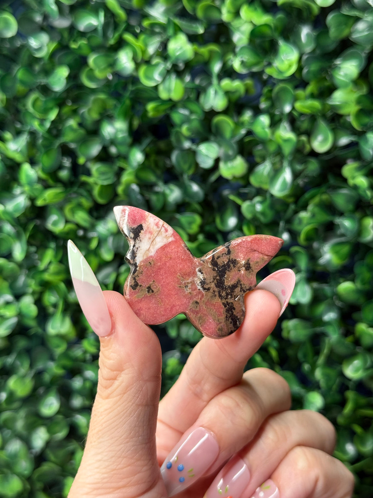 Rhodonite Mini Butterfly Crystal Carvings - Pakistan