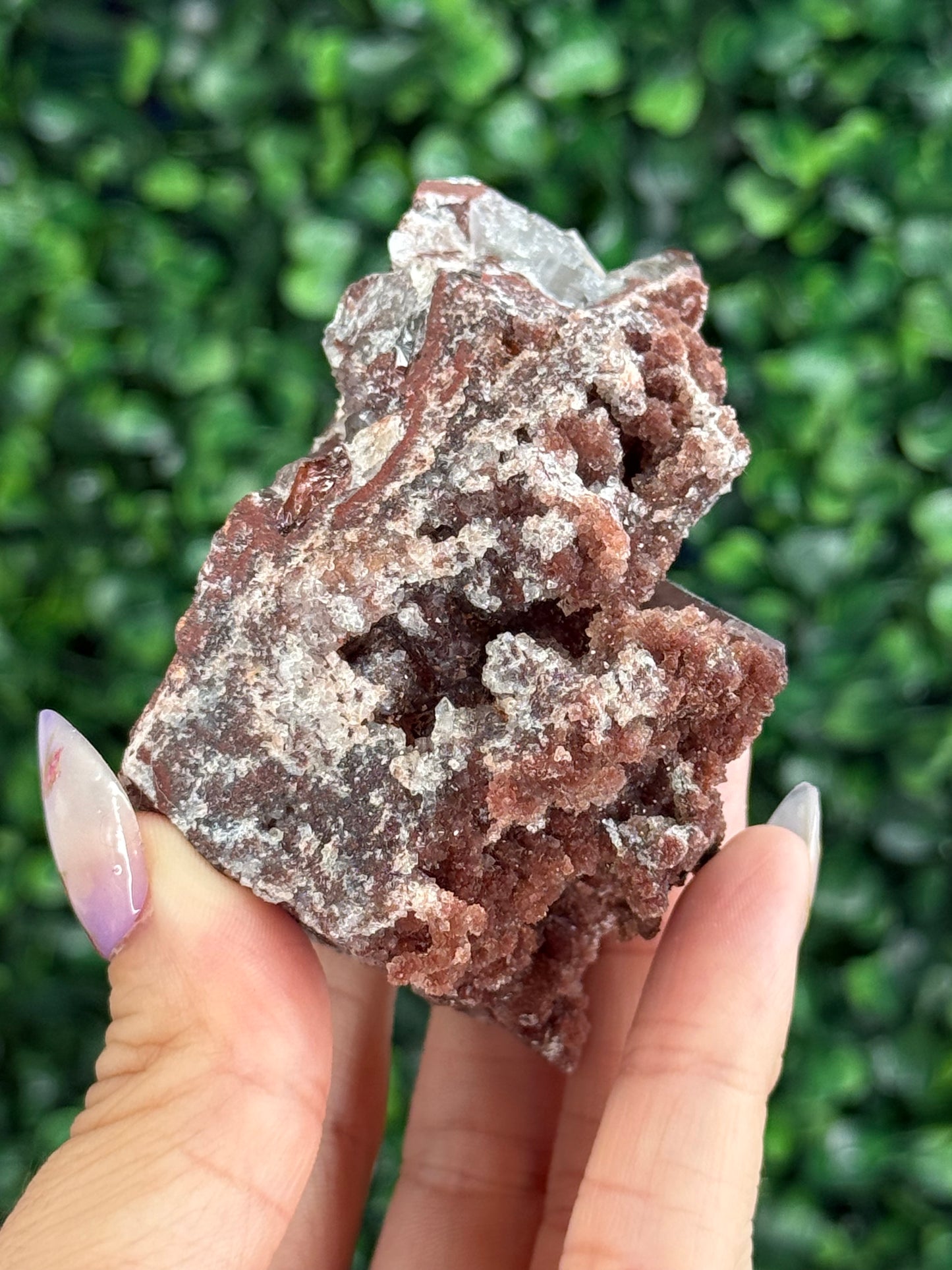 Red Hematite Quartz Crystal Specimen - Morocco B