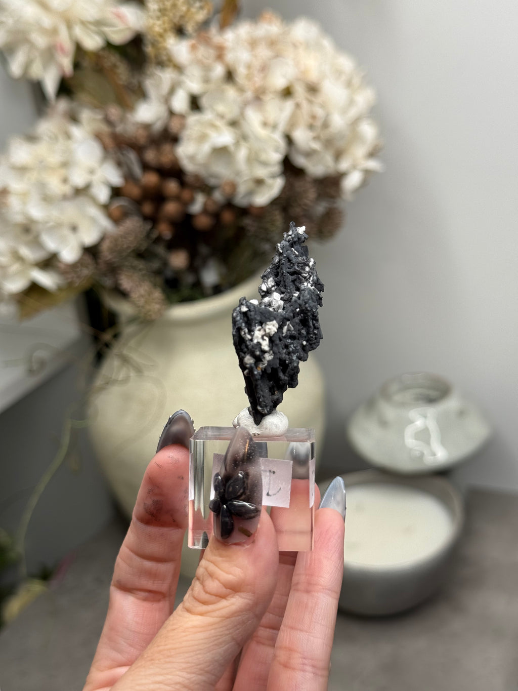 Goethite Stalactites with Calcite from Aouz, Er Rachidia Province, Morocco - J