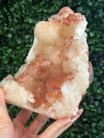 Stilbite with Hematite Dusting and Calcite - India - 1.5kg