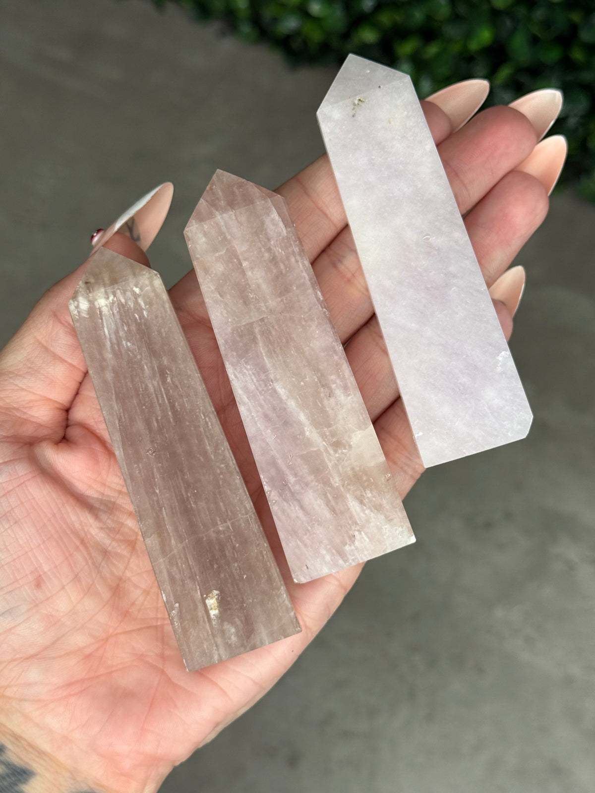 Pink Tourmaline Towers Crystal Carvings