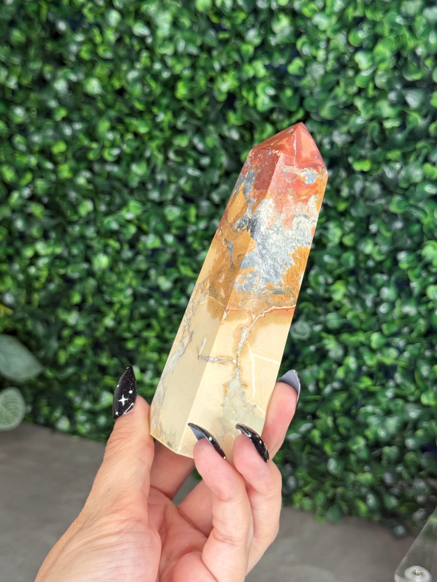 Brecciated Jasper Tower Crystal Carving - Indonesia