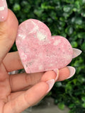 Rhodonite Hearts Crystal Carvings